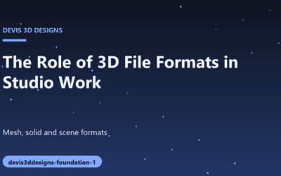 The Role of Various 3D File Formats in Studio Environments