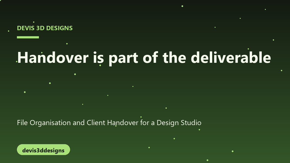 A beautifully presented digital handover package sent to a client